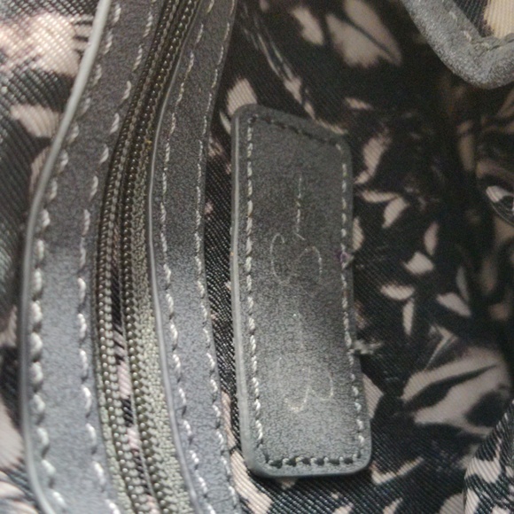 Jessica Simpson Blue Gray Leather Fringed  And Studded Crossbody Handbag Purse - Picture 5 of 14